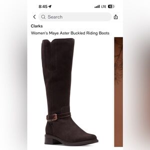 Clarks Women's Dark Brown Over the Knee Boots